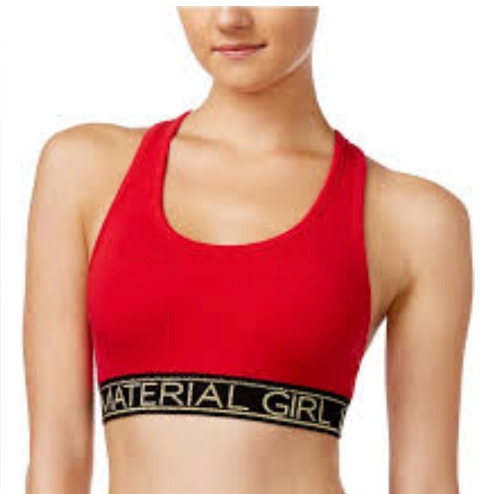 Material Girl Red Sports Bra